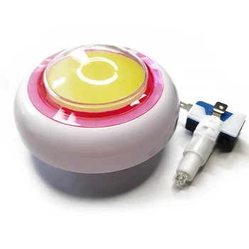 95mm Liels Push Pogu, Krāsains Gaismas Apgaismots Malas Rotācijas LED Slēdžus Celtņa Raust Automāts Pinball Monētu Spēle