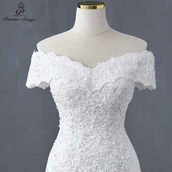Mīļotā Laivu kakla nāriņas stila kāzu kleita kāzu kleitas laulību līgavas kleita vestidos de novia drēbes de mariee balta kleita