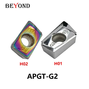 PĒC APGT1604-G2 H01 APGT160404-G2 H02 APGT160420-G2 APGT160430-G2 Frēzēšanas Karbīda Ieliktņiem APGT 160404 Alumīnija CNC