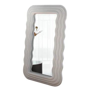 Viļņu spoguli, neregulāras grīdas līdz griestiem spoguļi, ins-stils Eiropas stila mērci spogulis, gaismas luksusa, īpašas formas spogulis